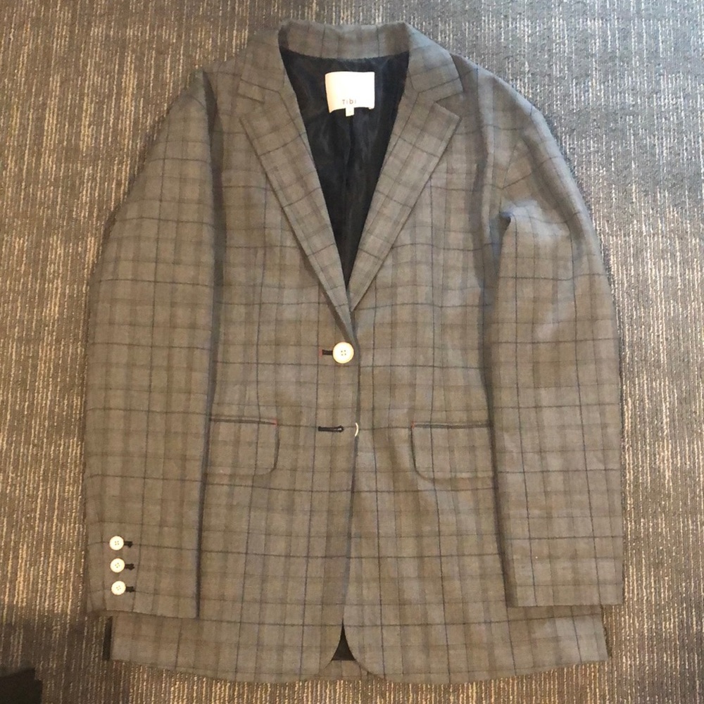 Tibi Plaid Blazer Size 4